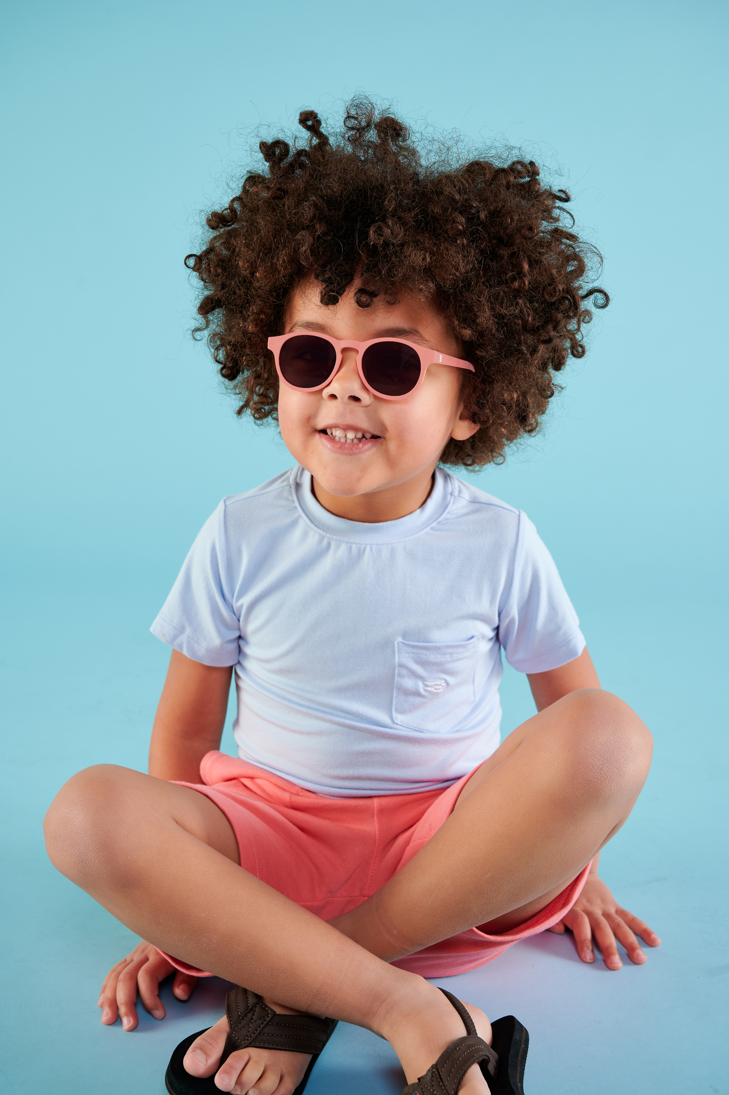 Kids Eco Collection: Keyhole Sunglasses in Seashell Pink
