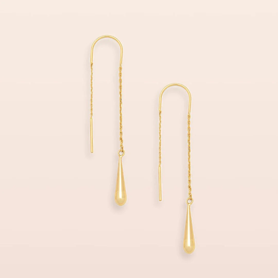 Scout - Teardrop Threader Earring Gold