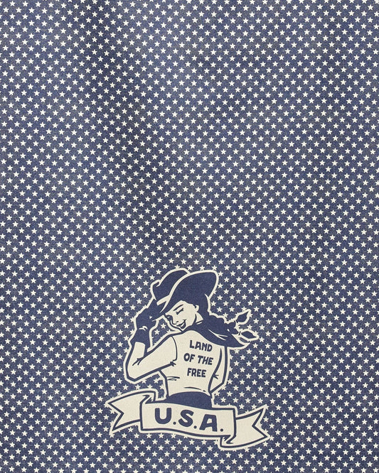 Star Cowgirl Navy Beach Towel