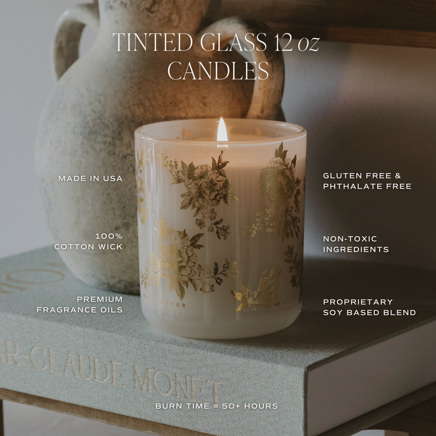 *NEW* Gold Delft 12 oz Soy Candle - Home Decor