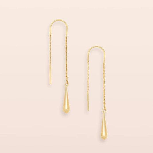 Scout - Teardrop Threader Earring Gold