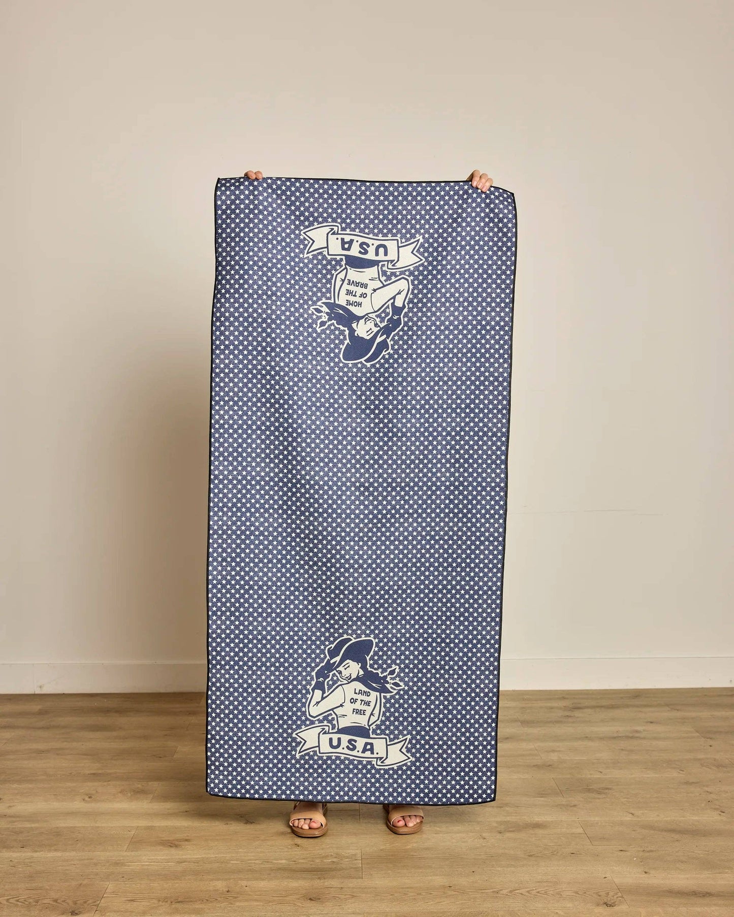 Star Cowgirl Navy Beach Towel