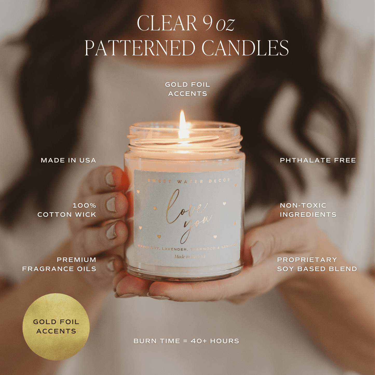 Love You, Mom 9 oz Soy Candle - Valentine's Day Gifts