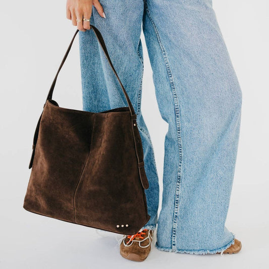 Evie Suede Hobo Shoulder Bag