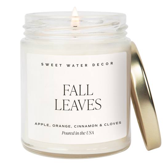 Fall Leaves 9 oz Soy Candle - Fall Decor & Gifts