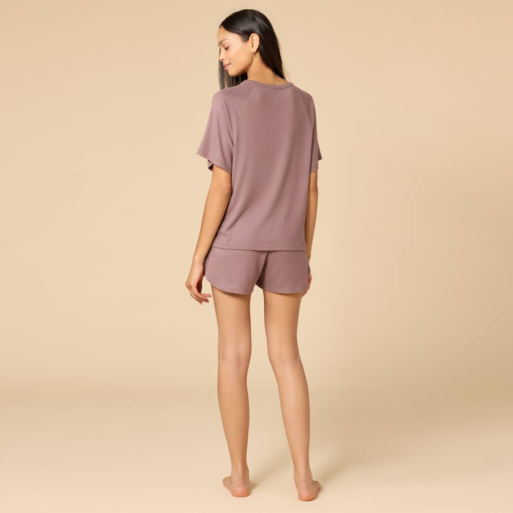 Dream Jersey Slouchy Tee and Shorts Lounge Set for Women