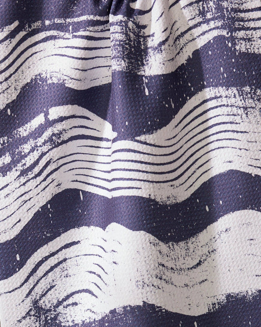 Brushline Navy Tea Towel