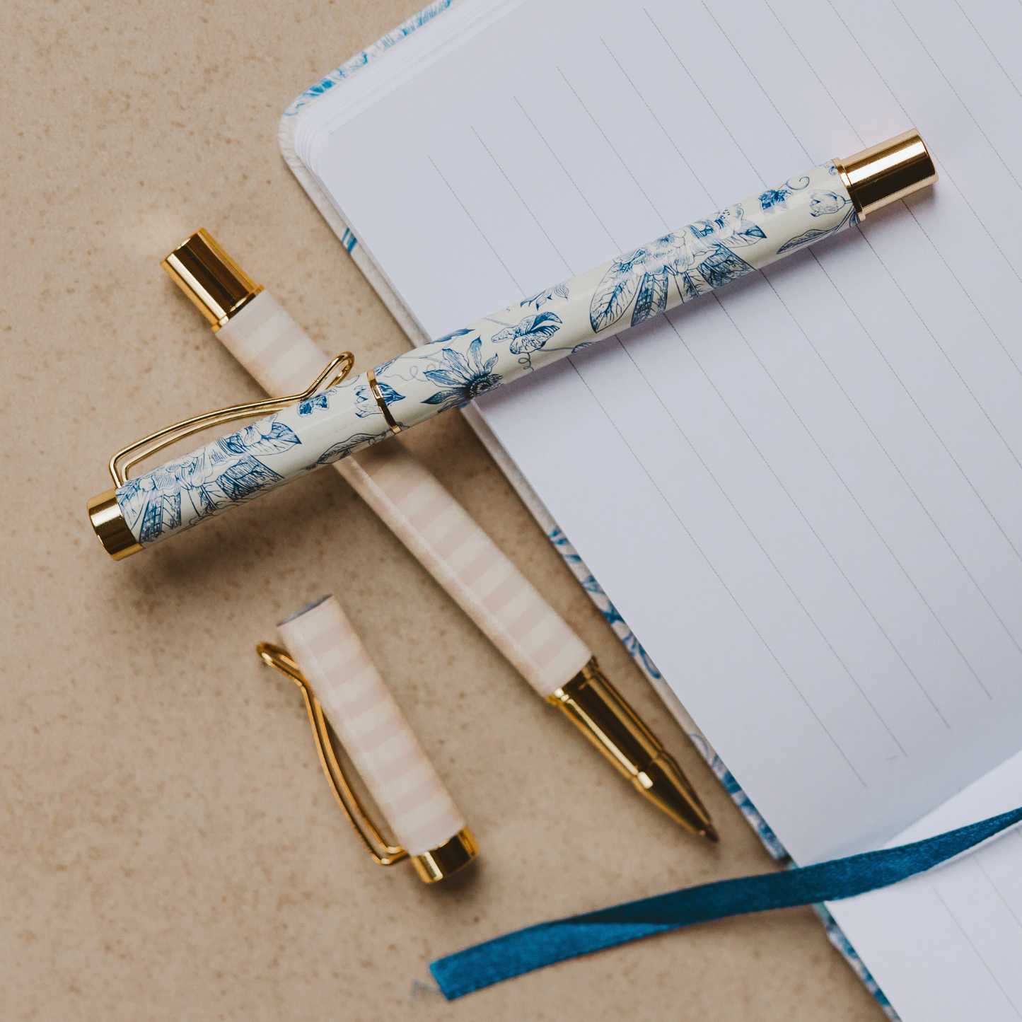 Sweet Water Decor - Blue Delft Metal Pen Set - Home Decor & Gifts