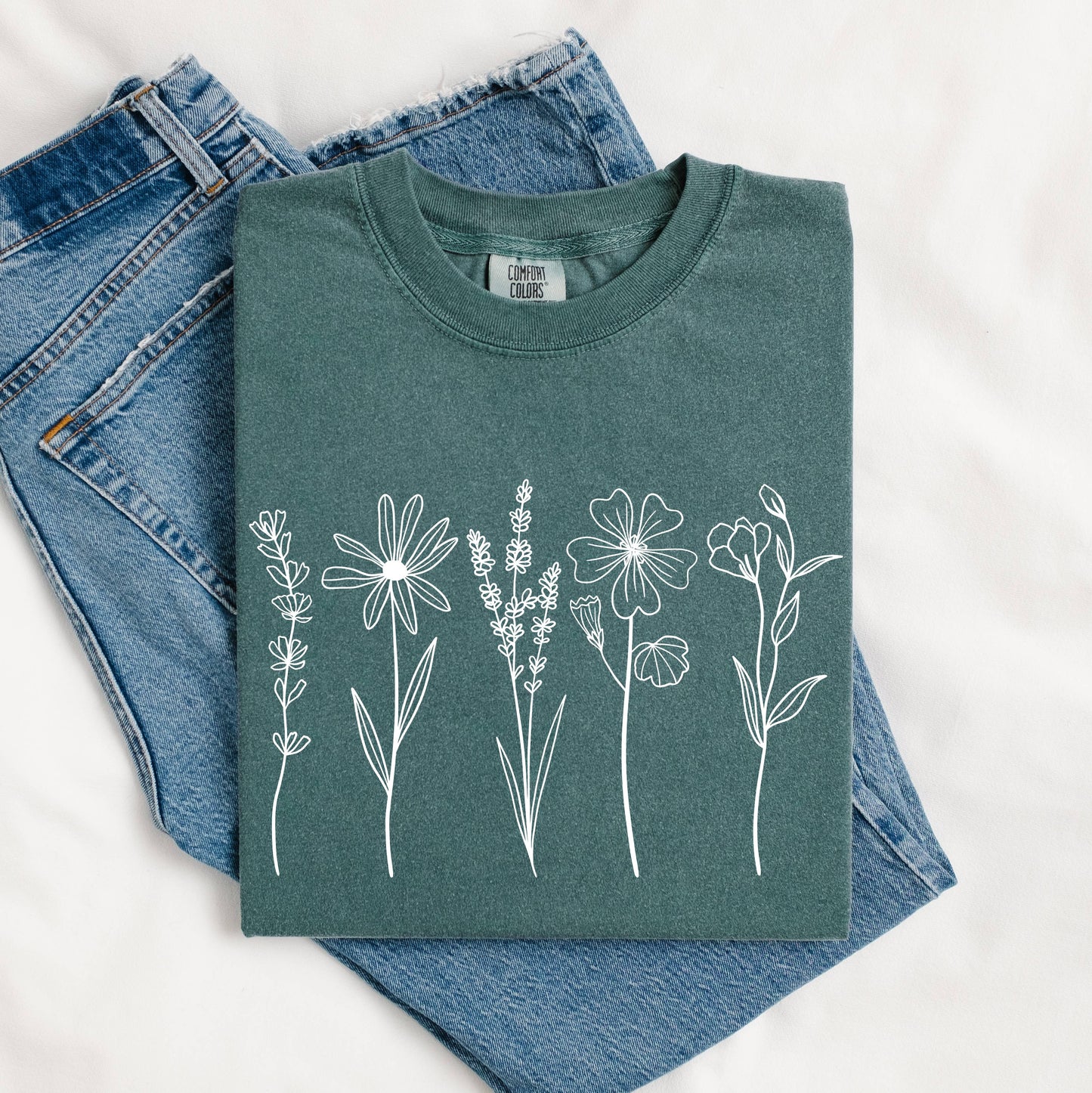 Wildflowers T Shirt, Wildflowers Tee, Wildflowers Shirt - Blue Spruce
