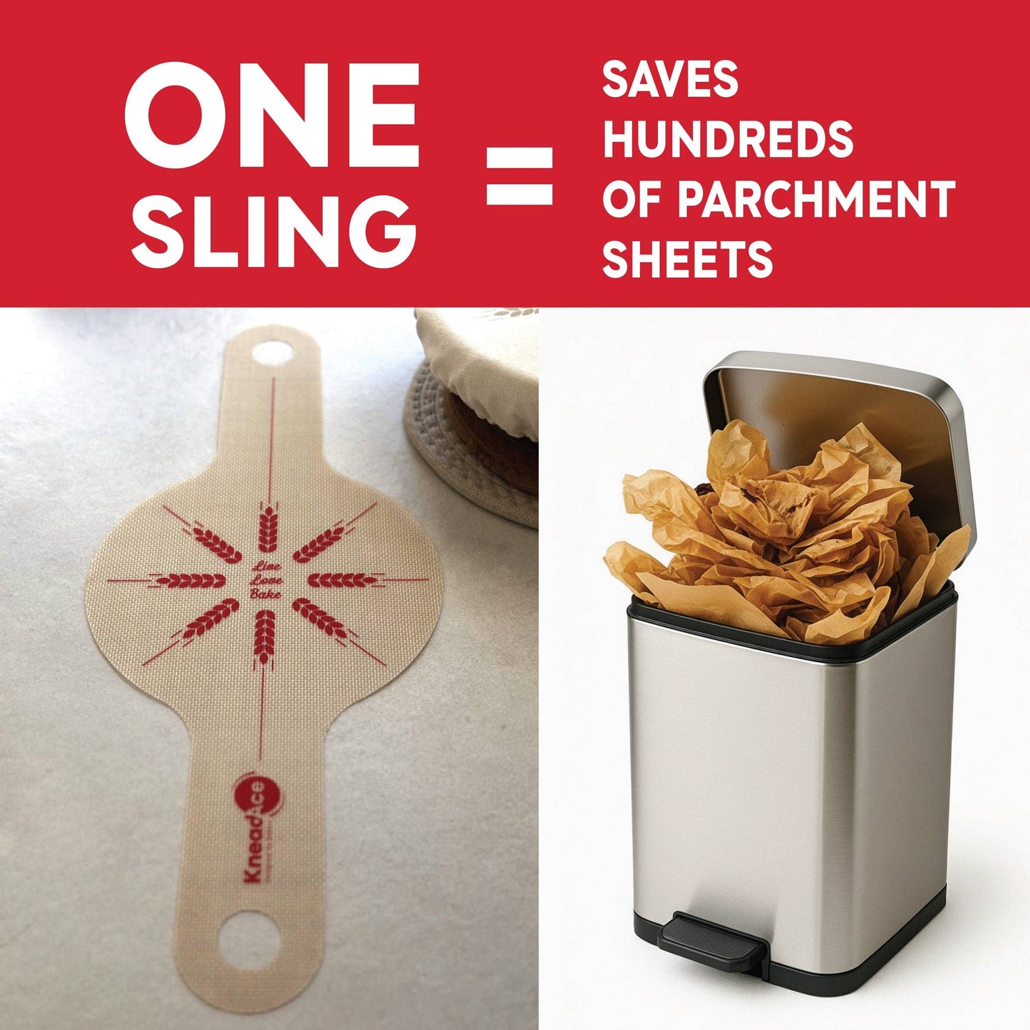 KneadAce Silicone Bread Slings | Oval or Round