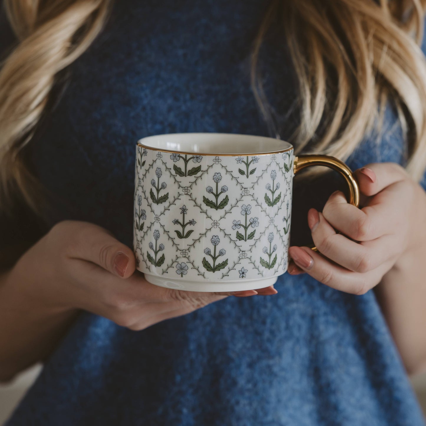 *NEW* Floral Quilt Coffee Mug - Spring Decor & Gifts