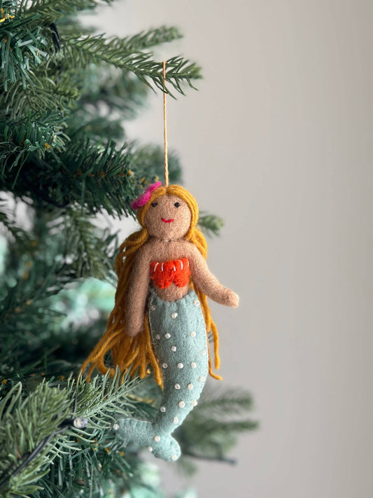 Felt Blond Mermaid Ornament