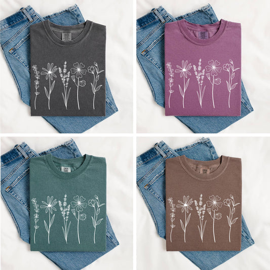 Wildflowers T Shirt, Wildflowers Tee, Wildflowers Shirt - Blue Spruce
