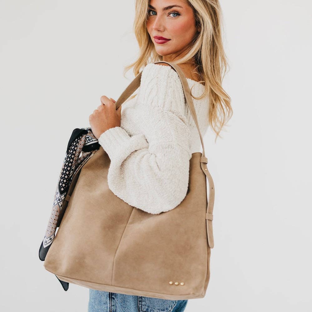 Evie Suede Hobo Shoulder Bag