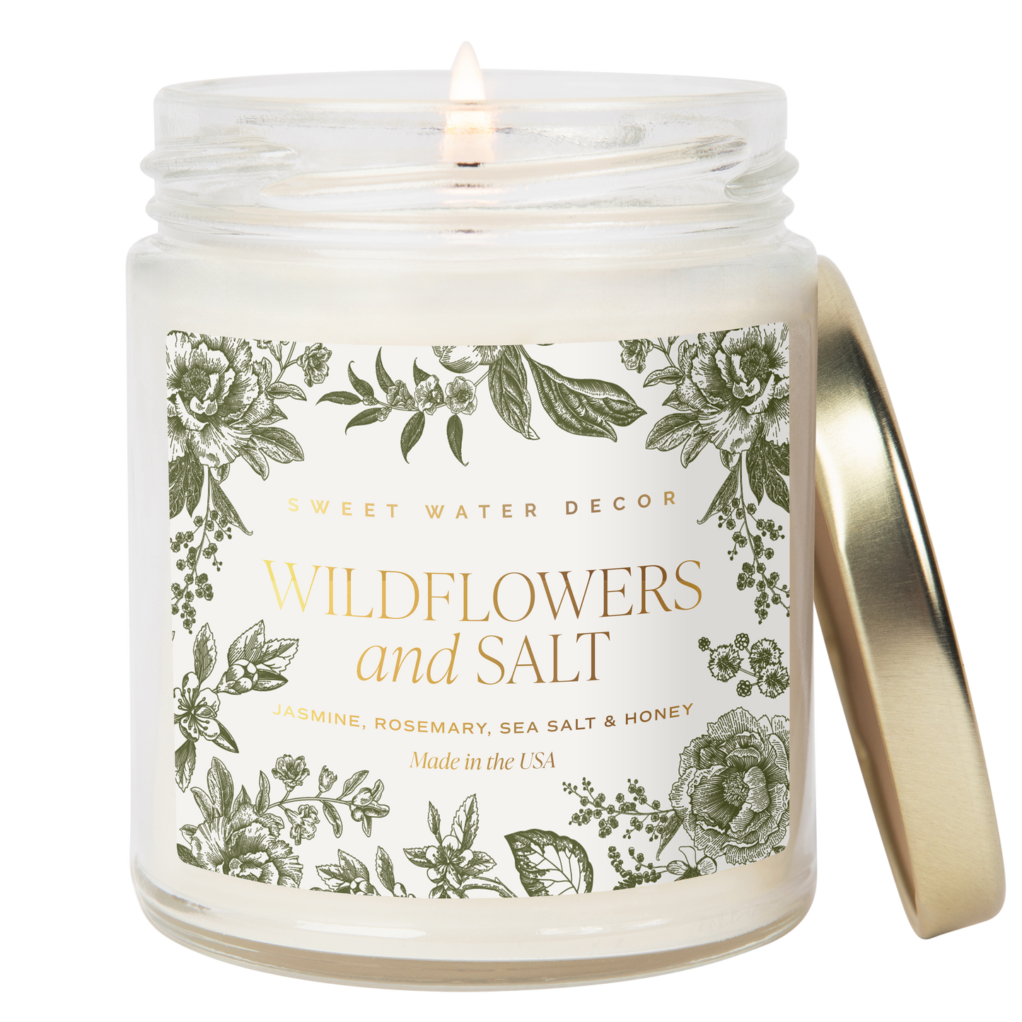 Wildflowers and Salt 9 oz Soy Candle - Spring Decor & Gifts