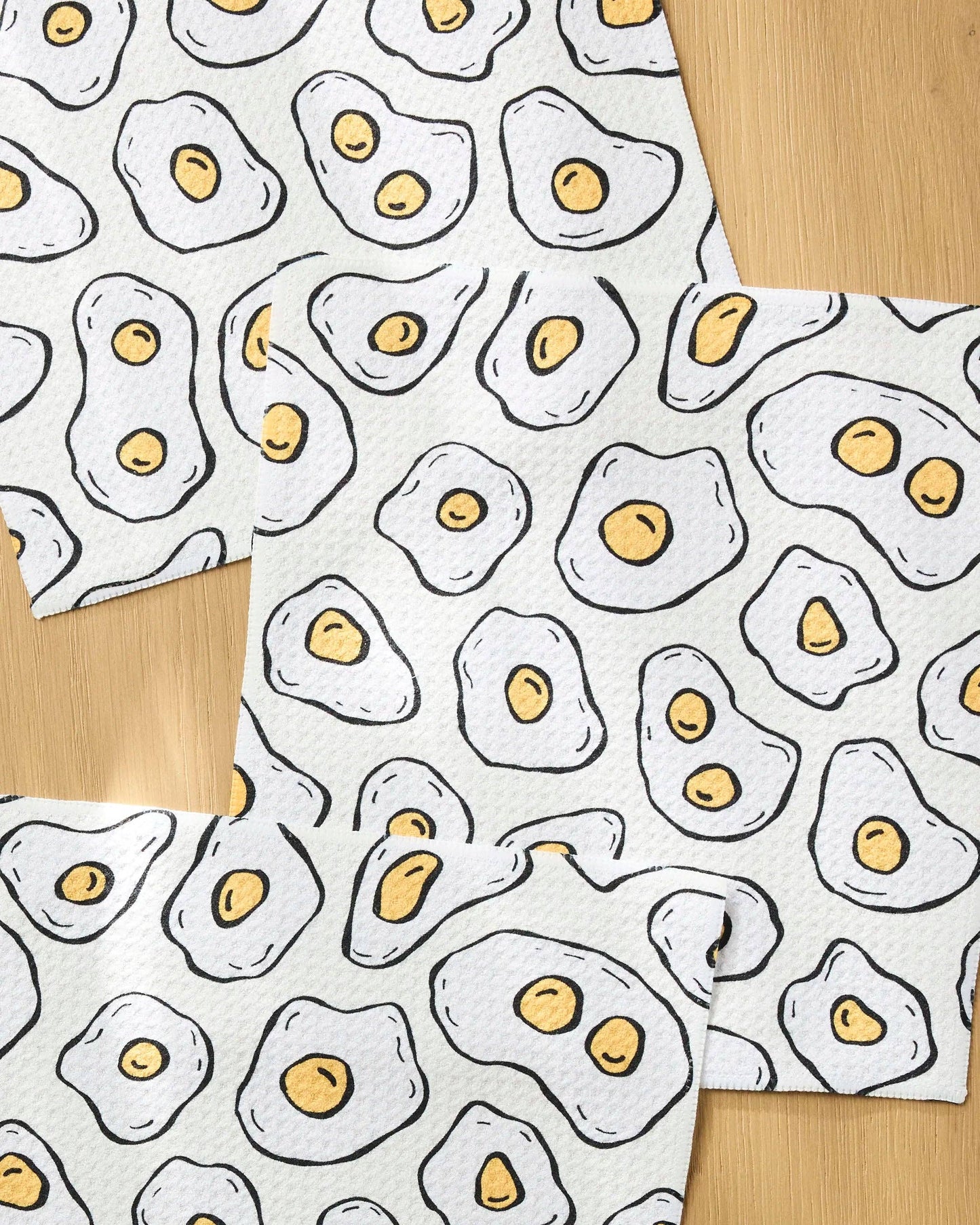 Sunny Side Eggs Dishcloth Set