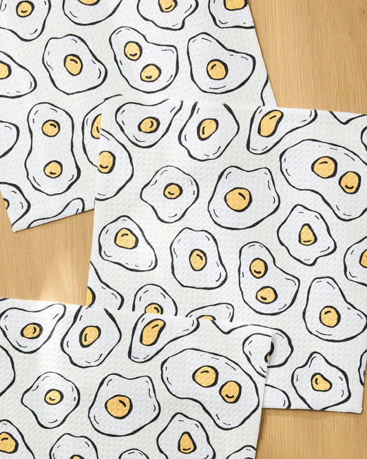 Sunny Side Eggs Dishcloth Set