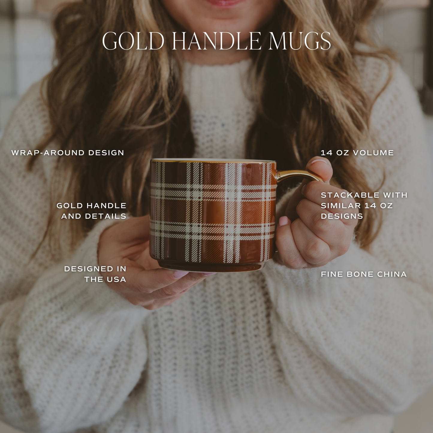 Gold Leaves Coffee Mug - Fall Decor & Gifts