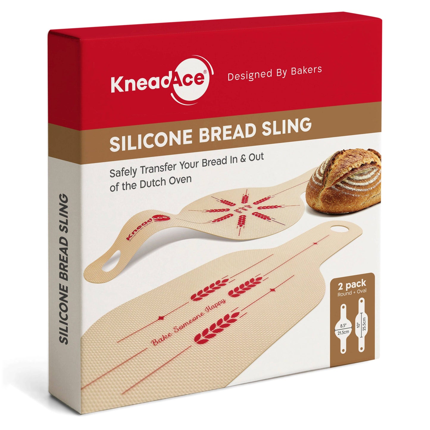 KneadAce Silicone Bread Slings | Oval or Round