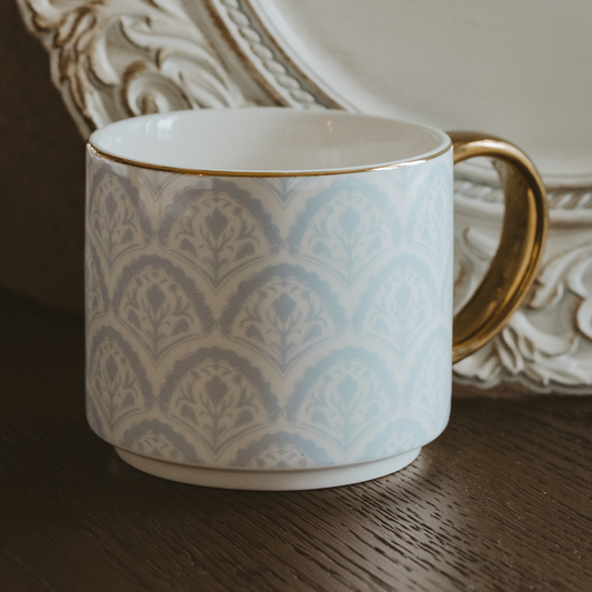 Blue Fan Quilt Coffee Mug - Home Decor & Gifts