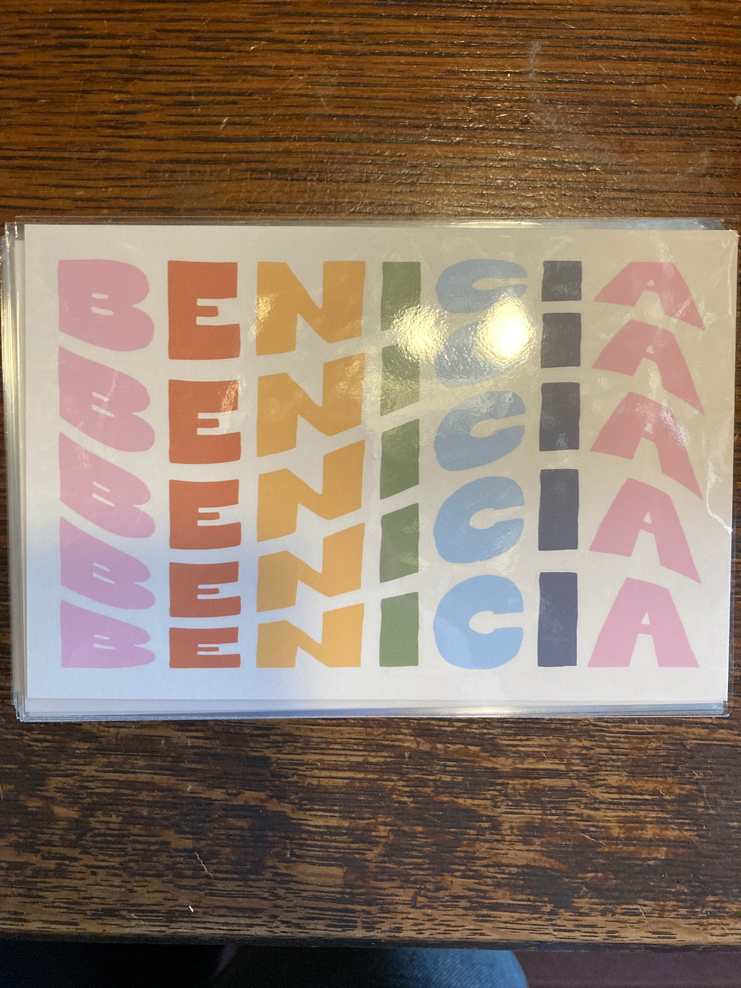 Benicia Wavy Letting Postcard