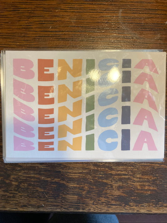 Benicia Wavy Letting Postcard