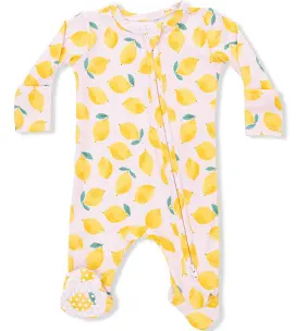 Angel Dear - Sunny Lemons - 2-way Ruffle Back Zipper Footie
