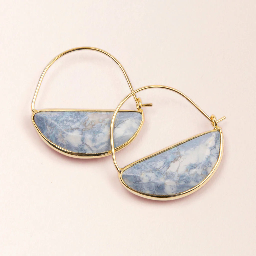 Scout - Stone Prism Hoop Blue/Howlite Gold