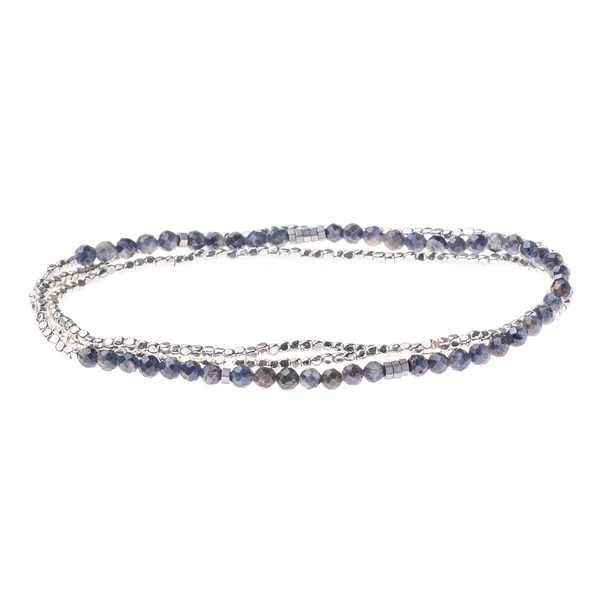 Scout Curated Wears - Delicate Stone Bracelet/Necklace - Iolite Sunstone