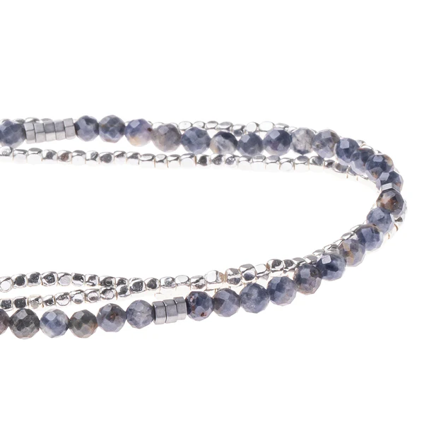 Scout Curated Wears - Delicate Stone Bracelet/Necklace - Iolite Sunstone