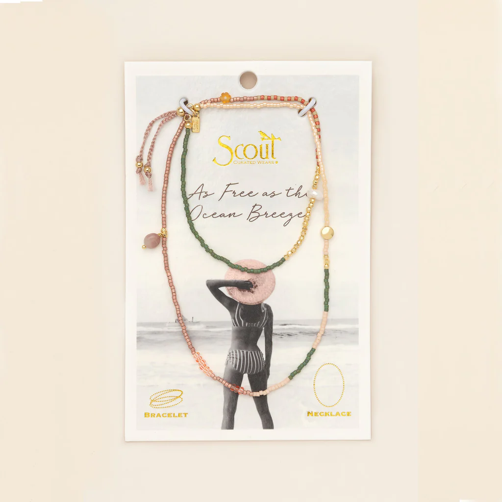 Scout Curated Wears - Mixed Media Wrap Bracelet/Necklace - Healing/Tourmaline