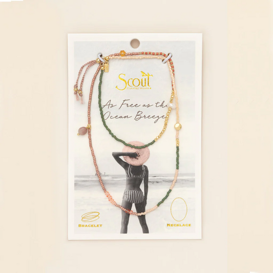 Scout Curated Wears - Mixed Media Wrap Bracelet/Necklace - Healing/Tourmaline