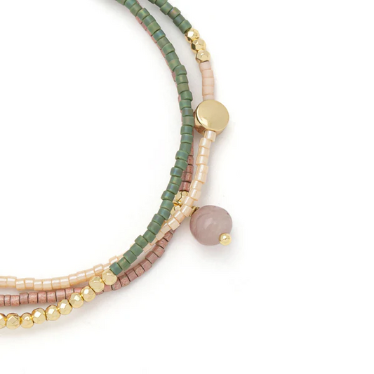 Scout Curated Wears - Mixed Media Wrap Bracelet/Necklace - Healing/Tourmaline