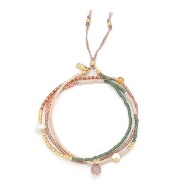 Scout Curated Wears - Mixed Media Wrap Bracelet/Necklace - Healing/Tourmaline