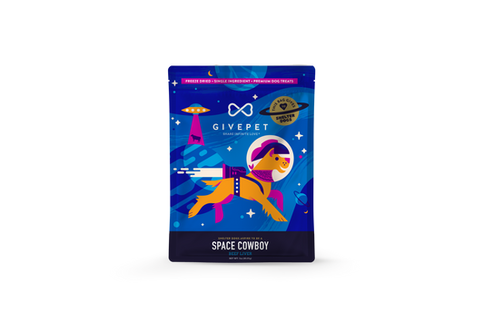 Givepet Space Cowboy Freeze-Dried Dog Treats- 3oz Bag