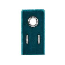 Pave Bar Studs on Velvet | Silver