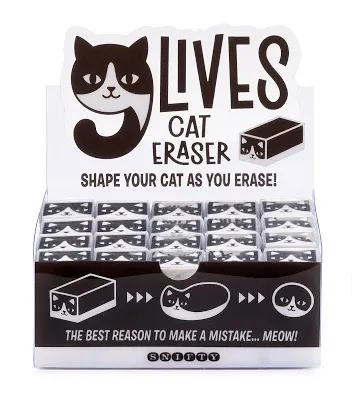 Snifty - 9 Lives Cat Eraser