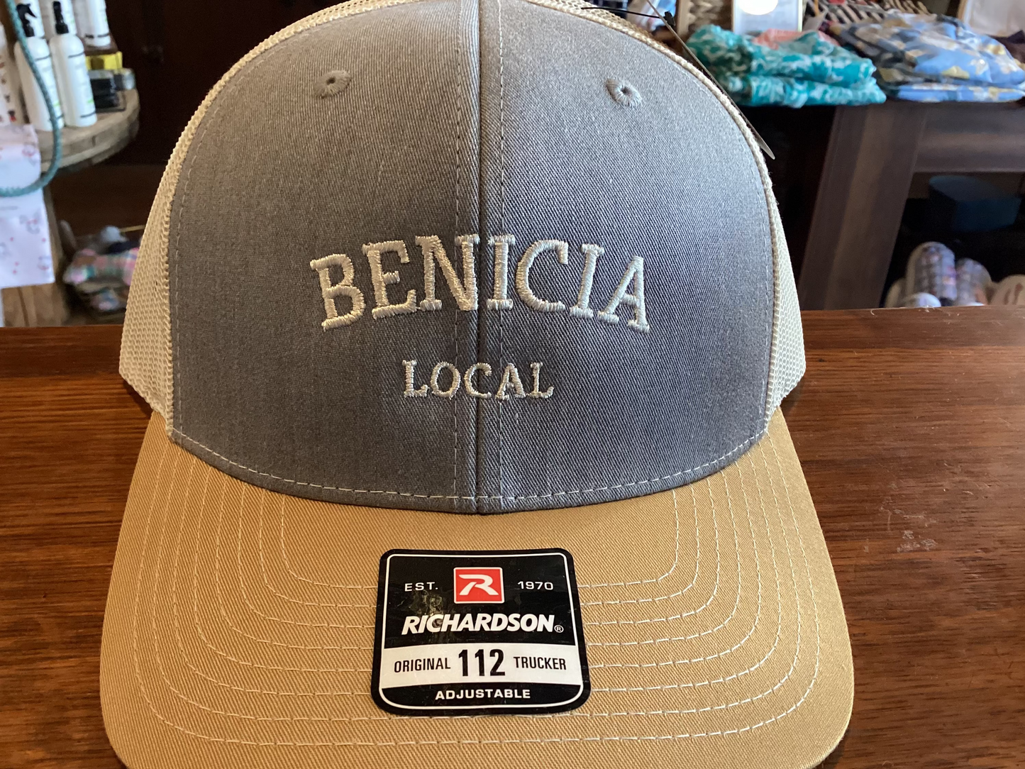 Your Custom State Benicia Local Hat on Richardson 112 Trucker Hat