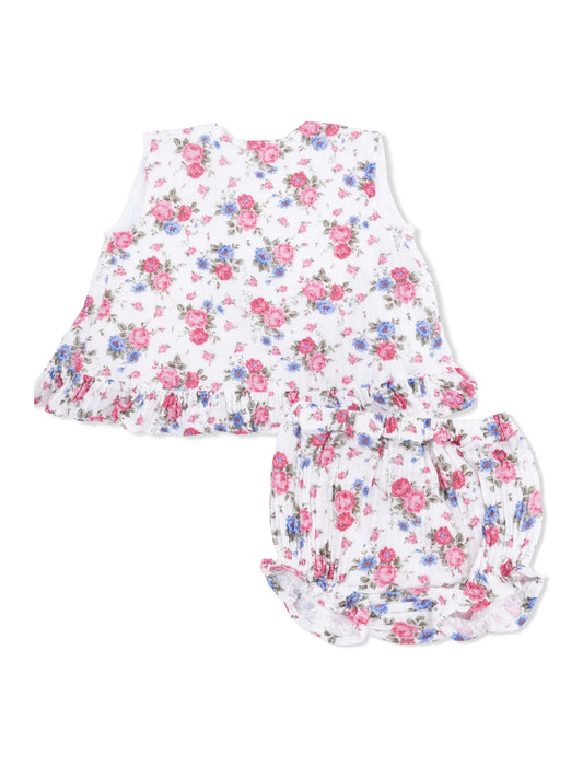 Ruffle Back Top and Bloomer | Cabbage Roses