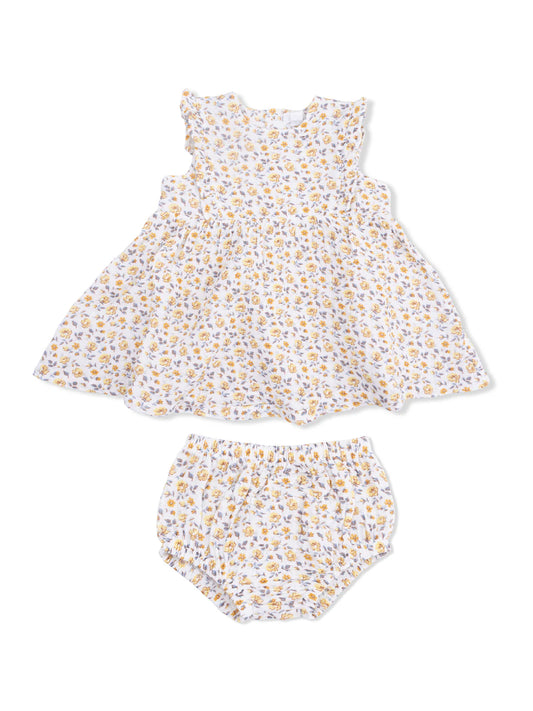 Yellow Country Roses - Ruffle Dress & Bloomer