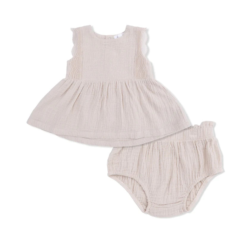 Solid Muslim French Oak - Babydoll Top w/ Mod Bloomer