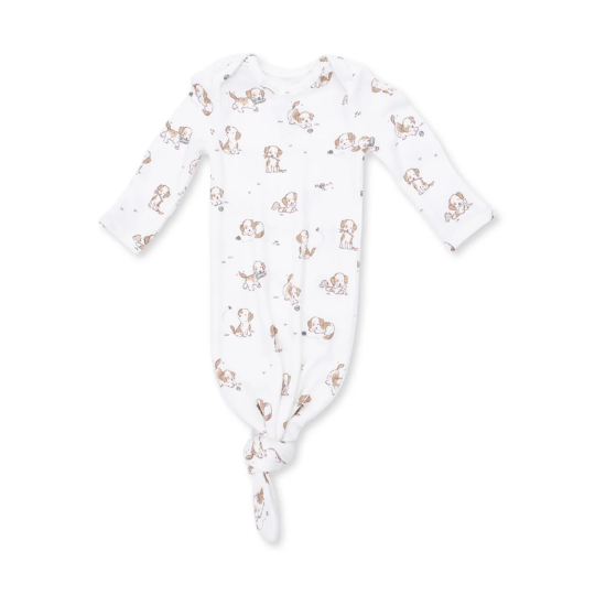 Knotted Gown and Beanie-Explorer Puppy