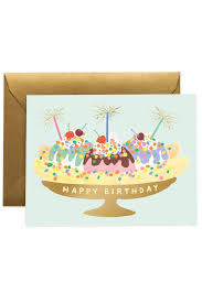 Banana Split Birthday Card