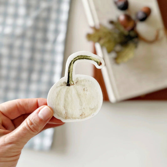 White pumpkin sticker