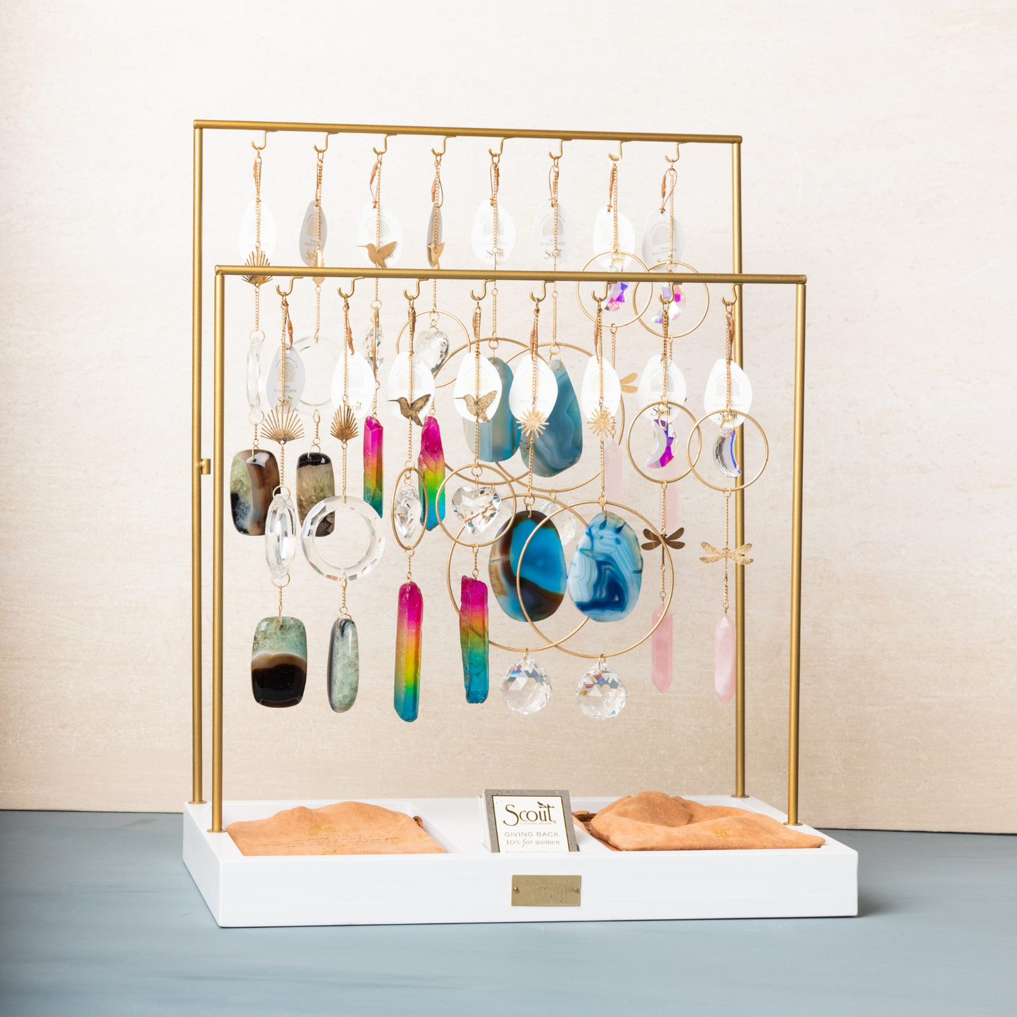 Stone Suncatcher - Sun/Blue Agate