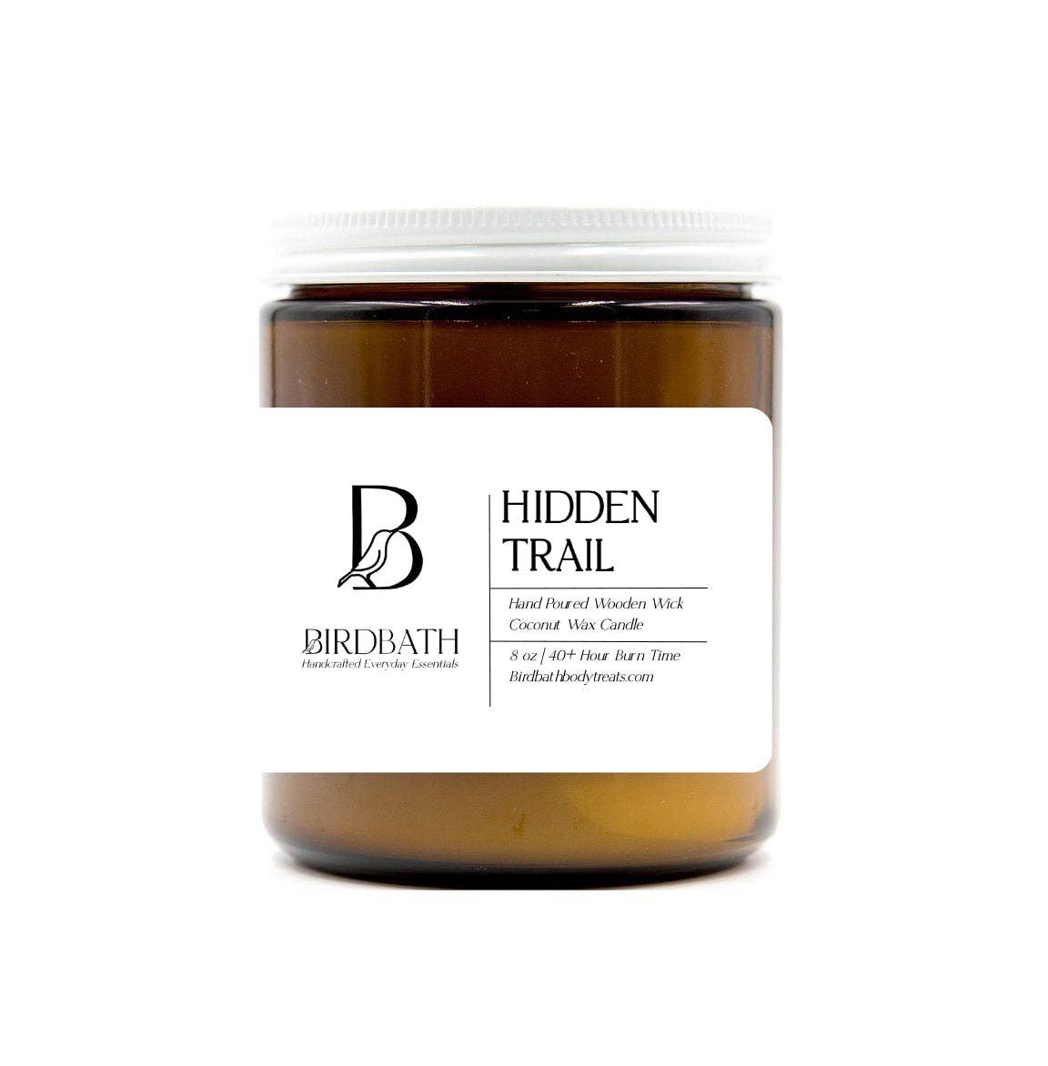 Hidden Trail Coconut Wax Candle With Wooden Wick- 8 oz