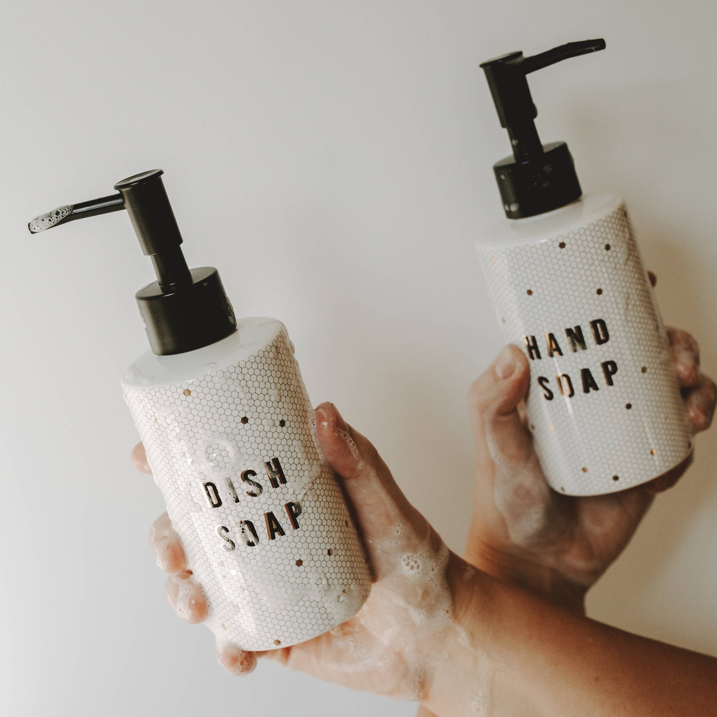 8.5oz Honeycomb Tile Hand/Dish Soap Dispenser- Home Decor & Gifts