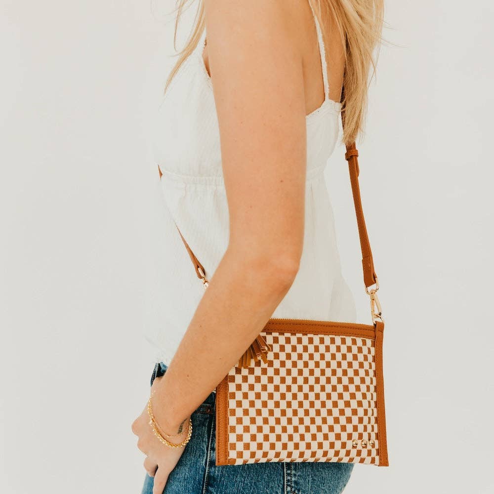 Veda Woven Crossbody and Clutch Bag