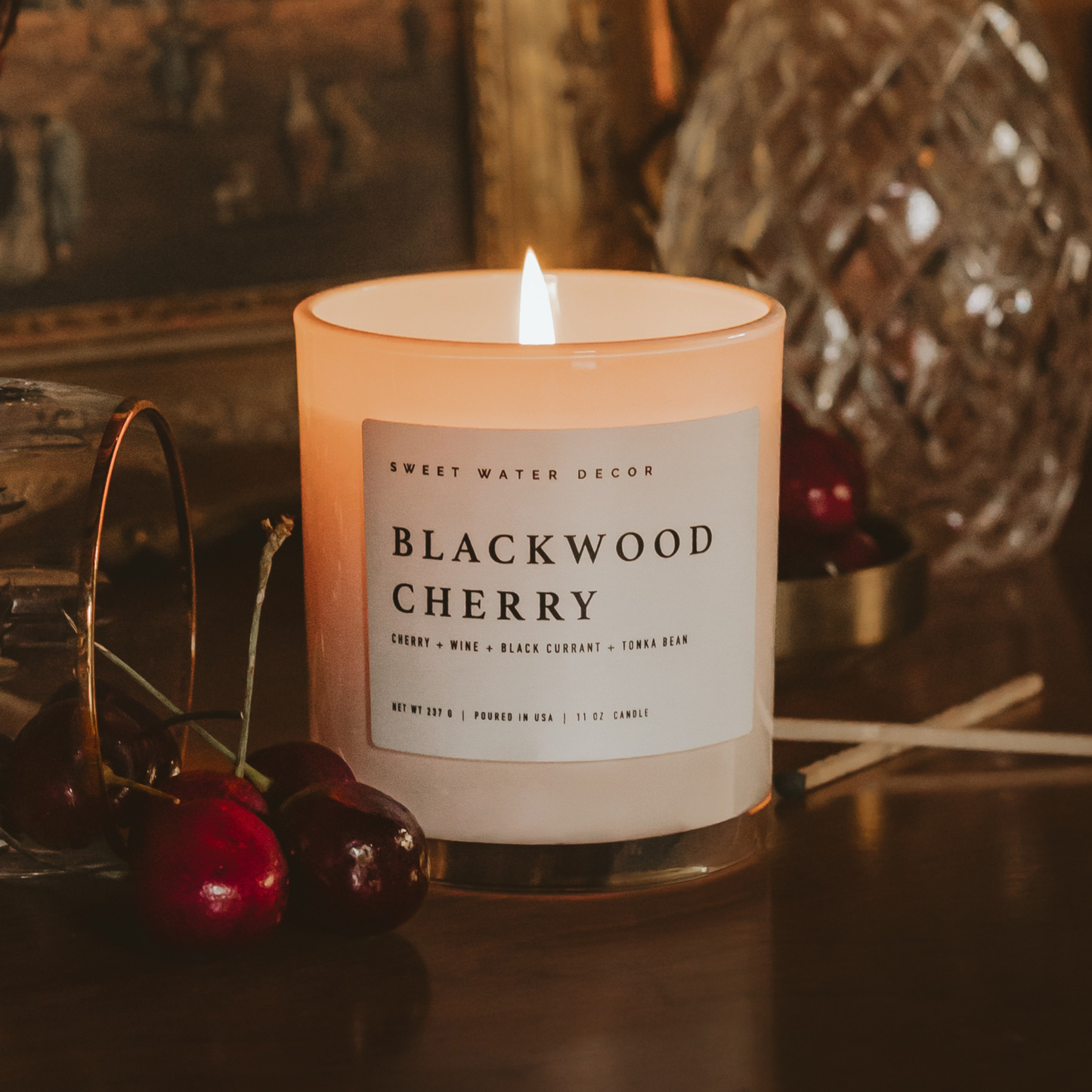 *NEW* Blackwood Cherry 11 oz Soy Candle - Home Decor & Gifts